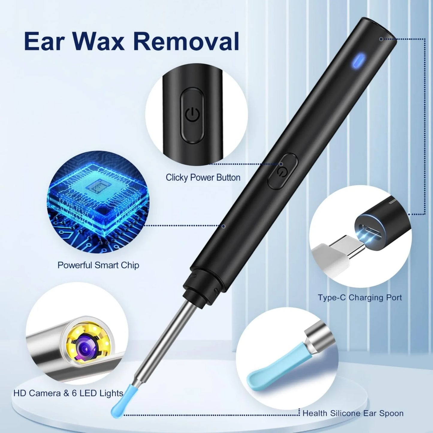 Wireless ear wax remover